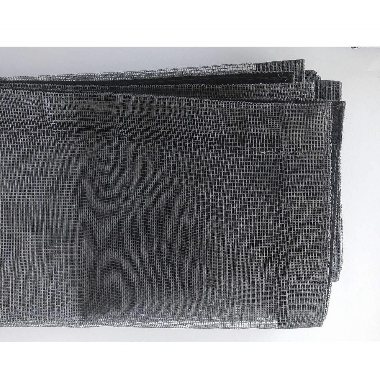 Grey Pre-Stitched Mosquito Mesh with Self-Adhesive Hook Tape for Windows