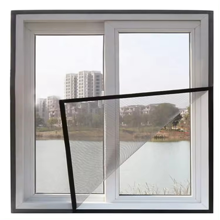 White Pre-Stitched Mosquito Mesh with Self-Adhesive Hook Tape for Windows
