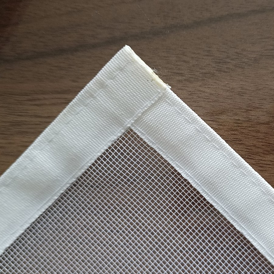 White Pre-Stitched Mosquito Mesh with Self-Adhesive Hook Tape for Windows